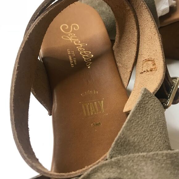 Seychelles Deep Breath Taupe Suede Wedge - Picture 6 of 7